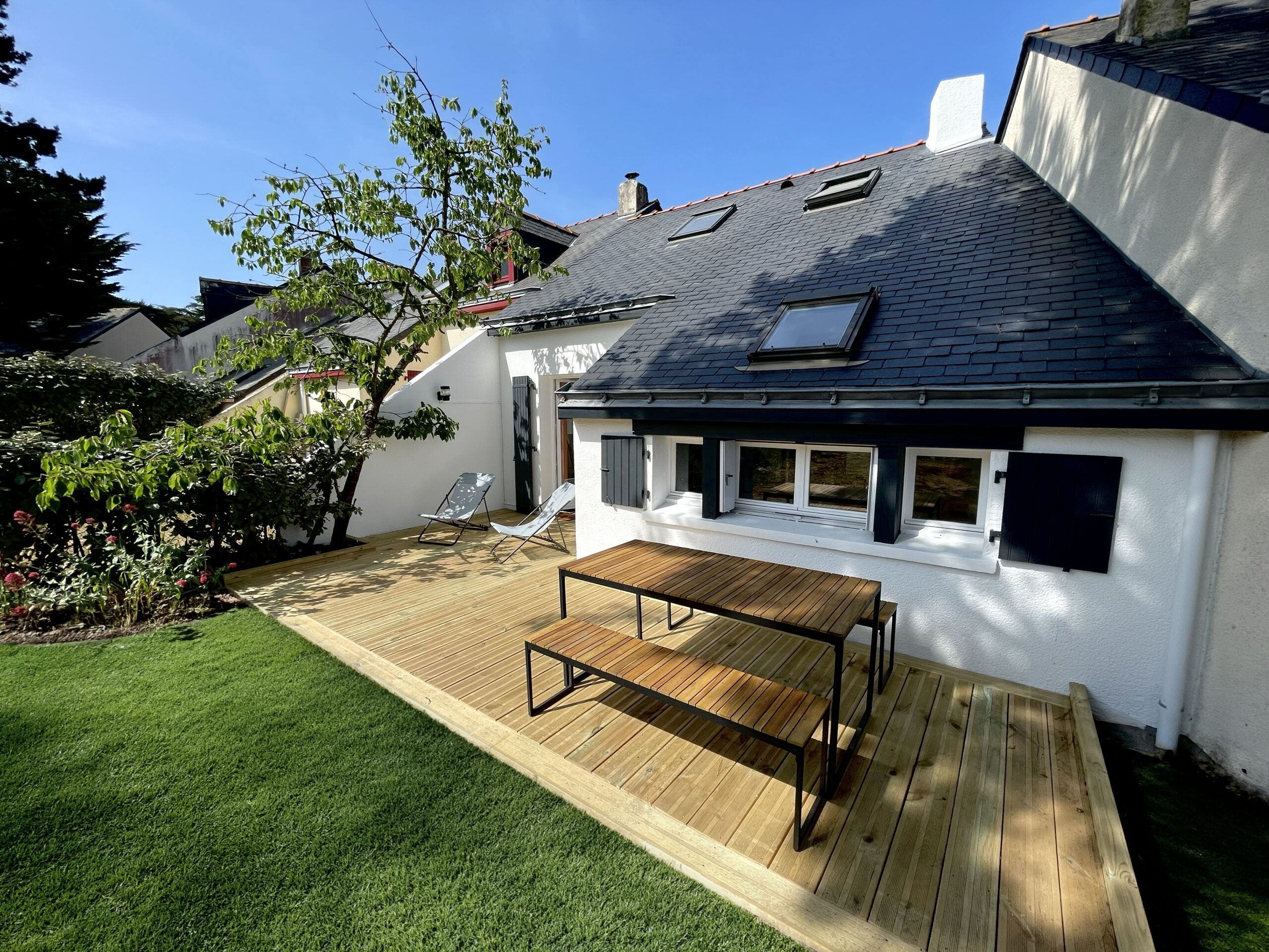 espace extérieur maison location de vacances le Pouliguen