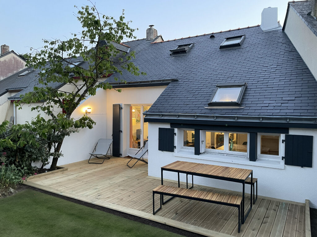 terrasse maison location de vacances le Pouliguen